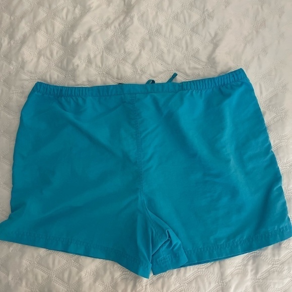 LL Bean Shorts Womens XL  Waist Pull On w/drawstring waist 4” inseam Turquoise - Picture 2 of 6